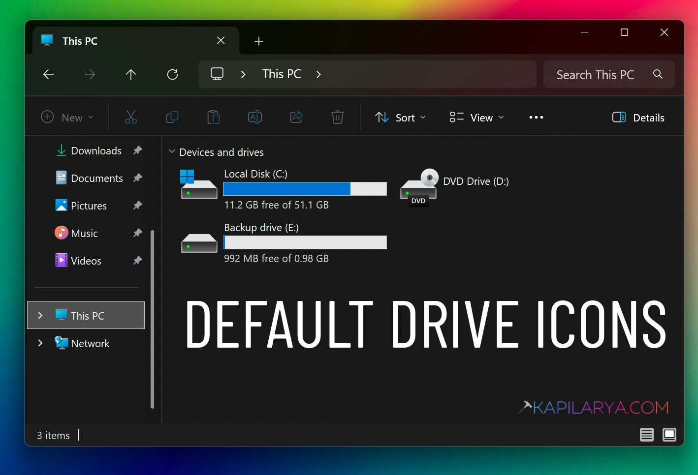 Default Drive icons