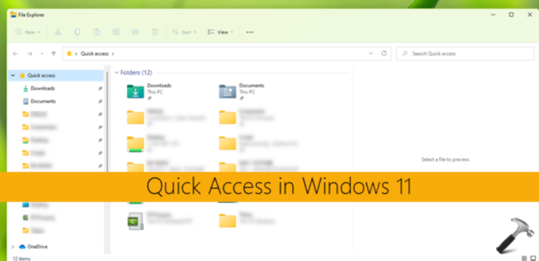 Fix: Quick Access not working in Windows 11/10