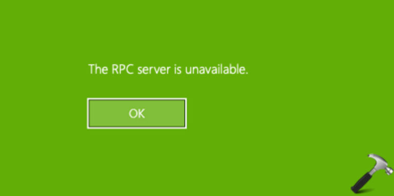 FIX: ‘The RPC Server Is Unavailable’ In Windows 11/10