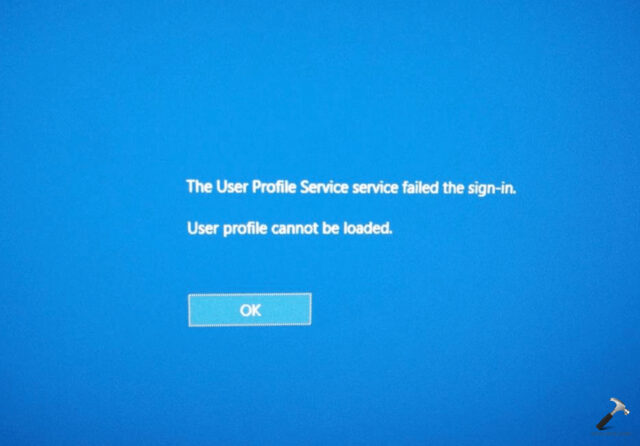 Fix: User profile service failed the sign-in in Windows 11