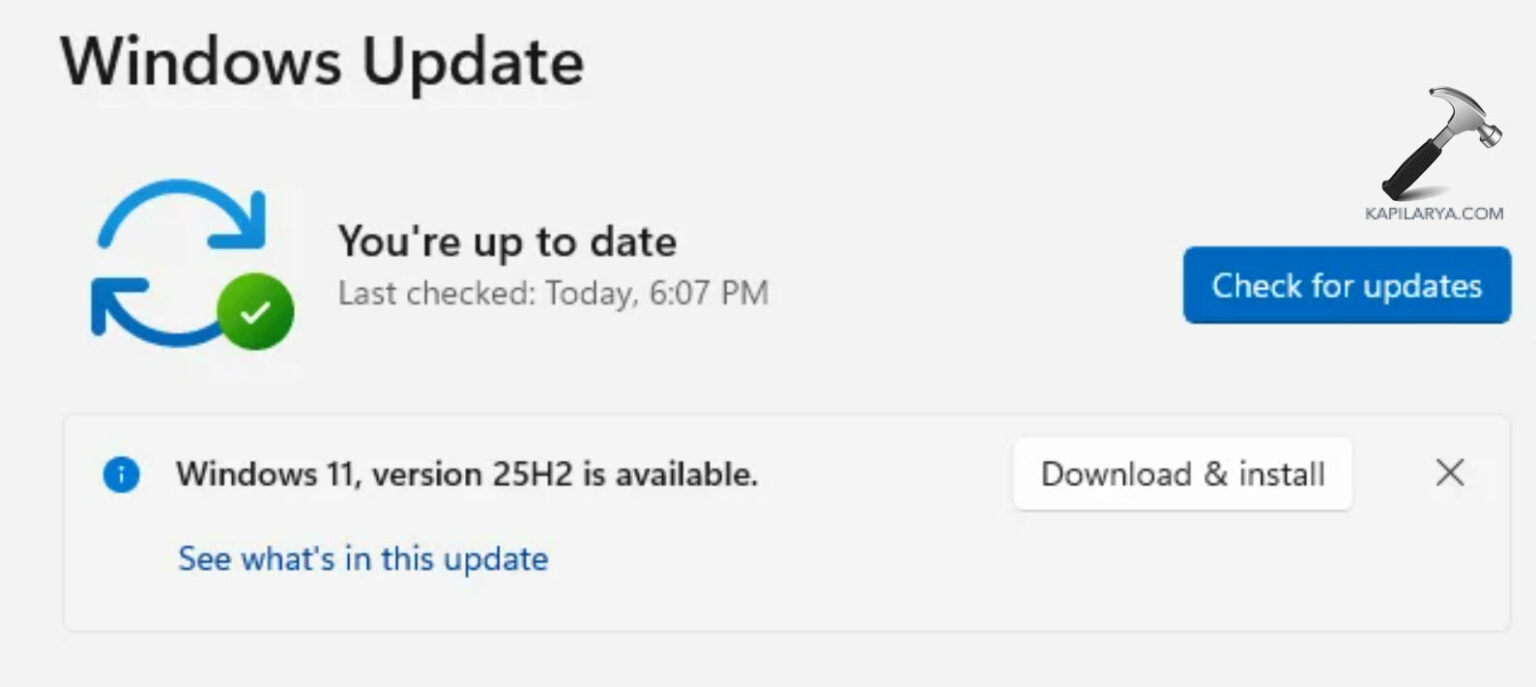 Windows 11 2025 Update (Version 25H2) now available