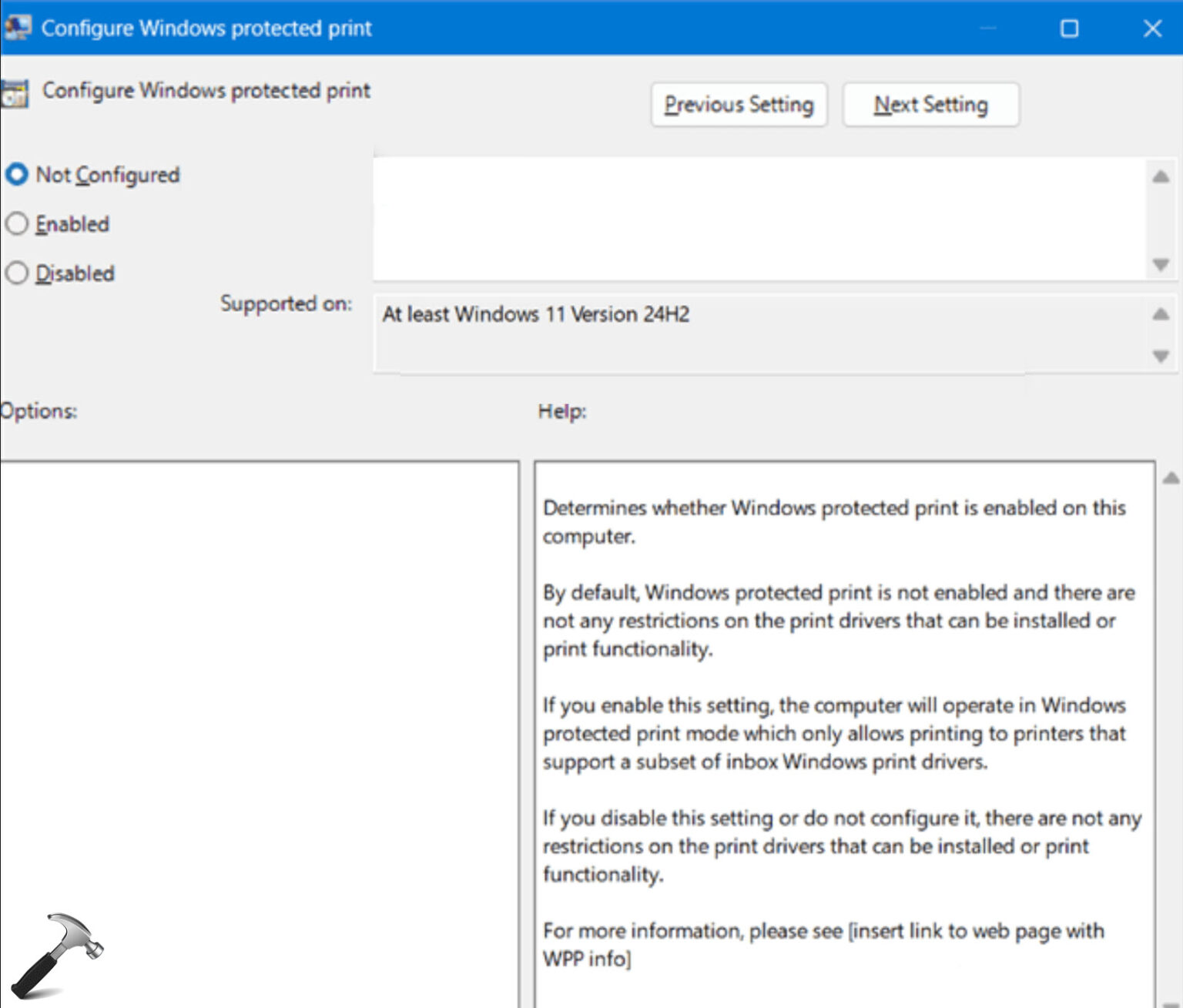 Enable or disable Windows Protected Print Mode (WPP) in Windows 11