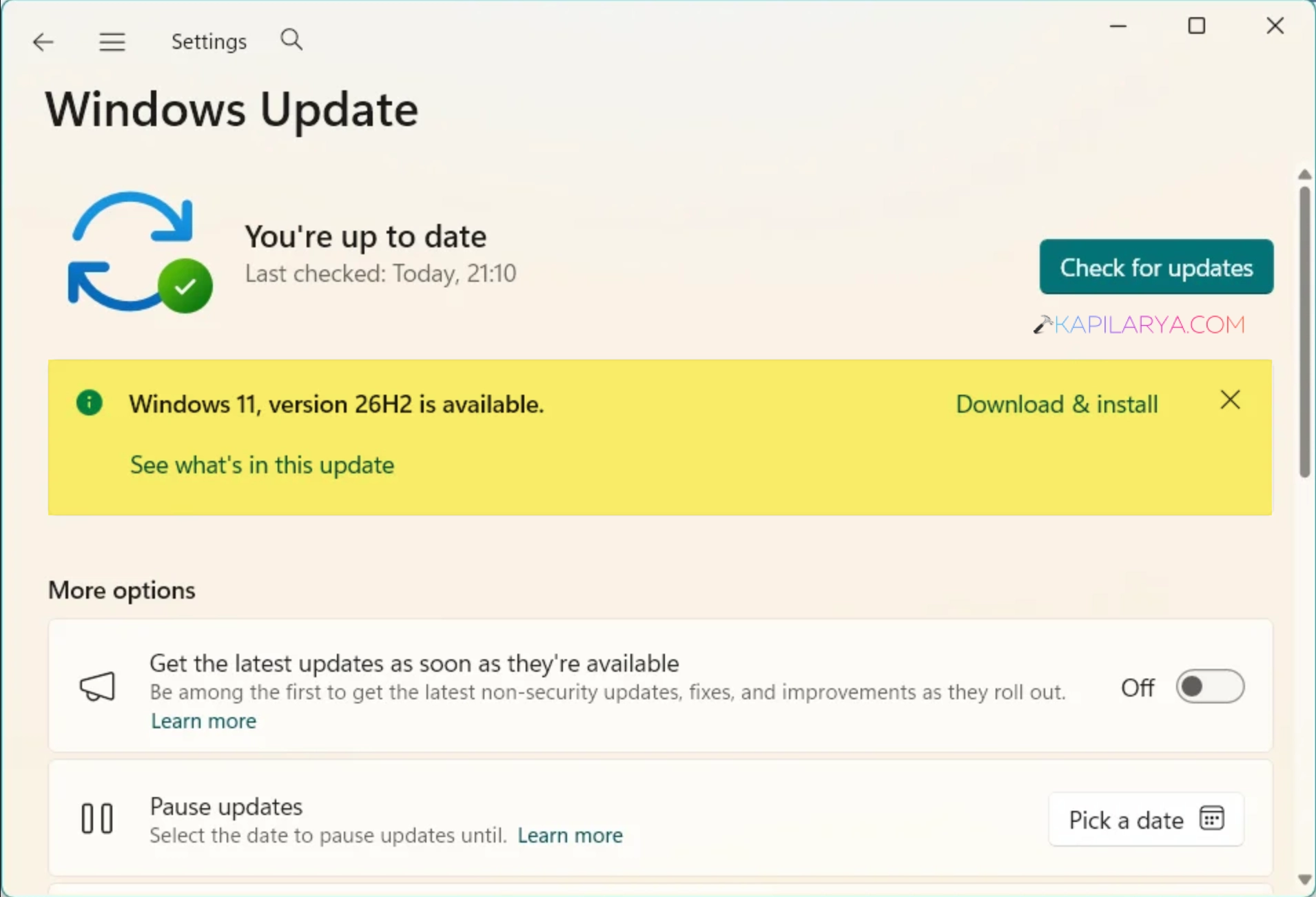 Windows 11, Version 26H2 is available