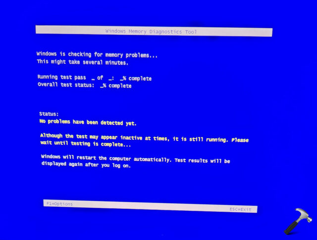 Fix: Windows Memory Diagnostic Tool stuck or not working