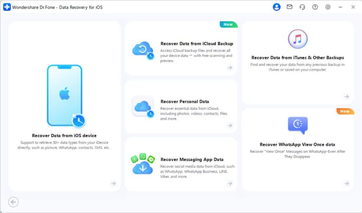 Recover data from an iOS device
