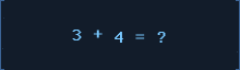 CAPTCHA — math equation to solve